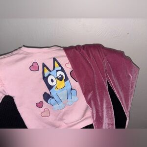 Bluey sweater with matching velour pants